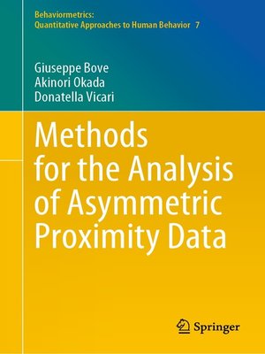 cover image of Methods for the Analysis of Asymmetric Proximity Data